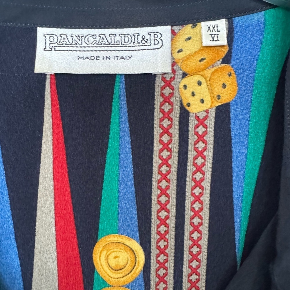 Mens Geometric Multicolor Dress Shirt - Picture 3 of 5